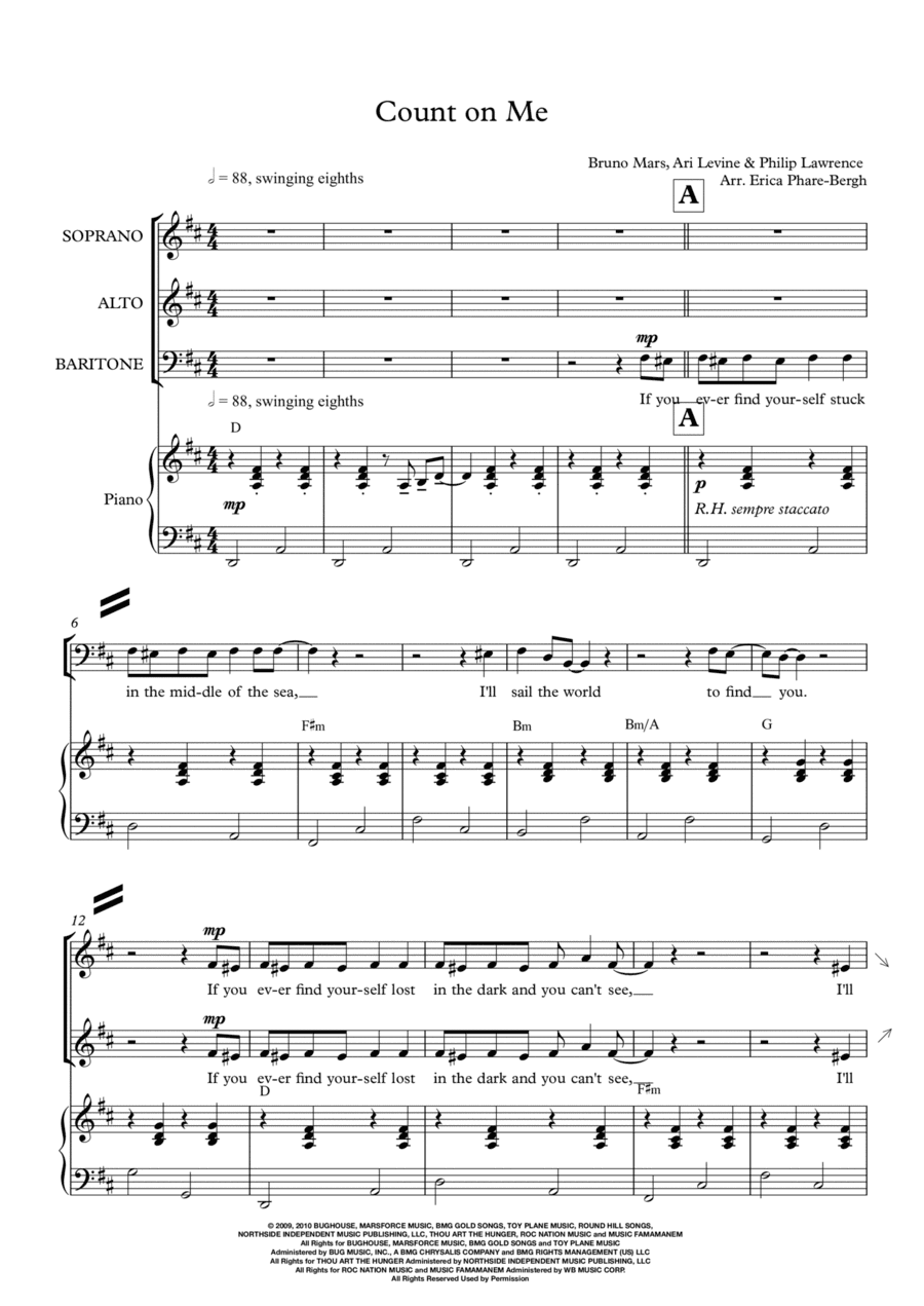 Count On Me (arr. Erica Phare-Bergh)