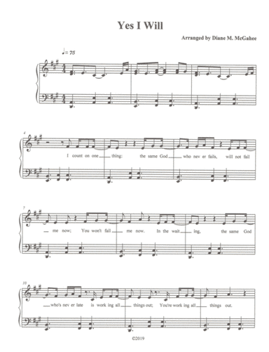 Yes I Will (arr. Diane M. McGahee)