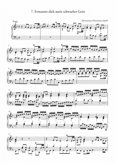 H. F. Quehl, Fuga - Fuga Ermuntre dich mein schwacher Geist (Take courage, my weak spirit) - Organ (arr. Ahiva Editions)
