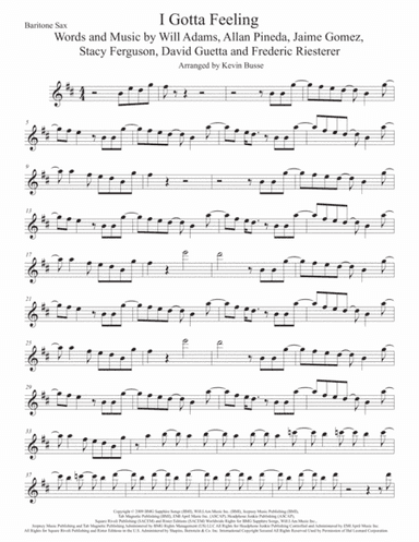 I Gotta Feeling (arr. Kevin Busse)