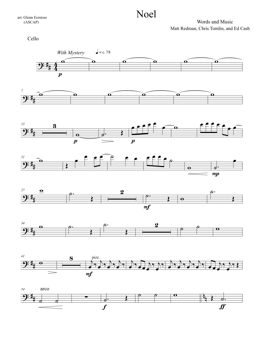 Noel (arr. Glenn Eernisse)