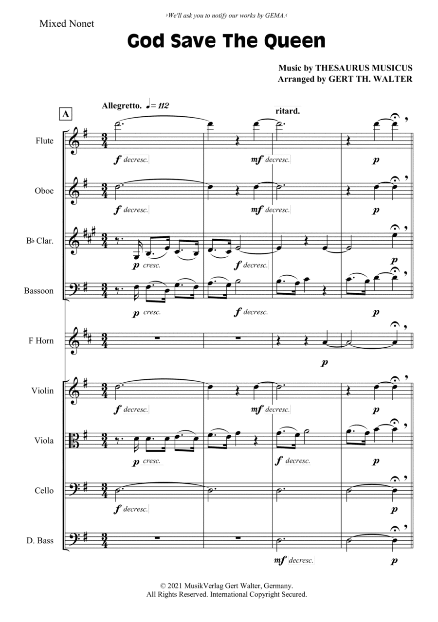 God Save The Queen (arr. Gert Th. Walter)