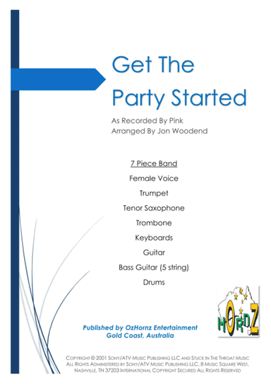 Get The Party Started (arr. Jon Woodend)