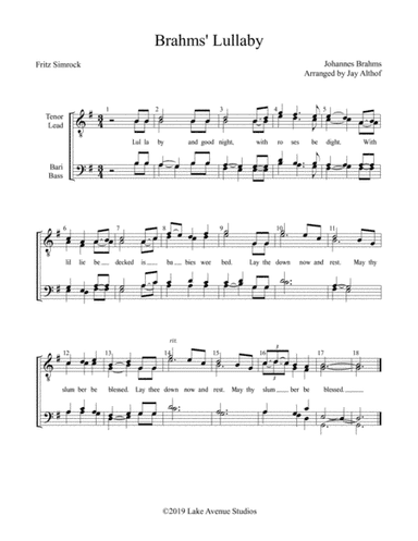 Brahm's Lullaby (arr. Jay Althof)