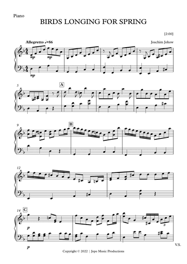 Birds Longing For Spring (arr. Jope)