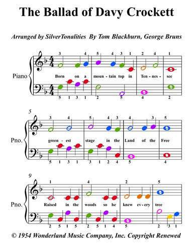 The Ballad Of Davy Crockett (arr. SilverTonalities)