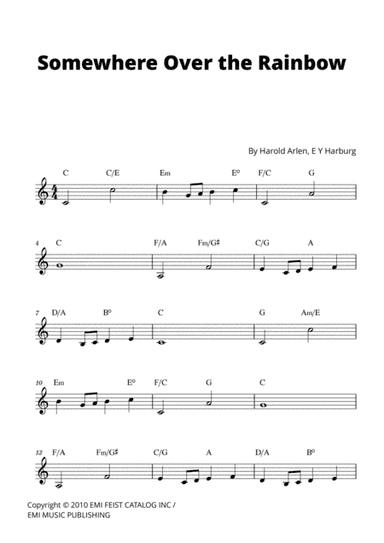 Over The Rainbow (arr. Cadenza Editions)