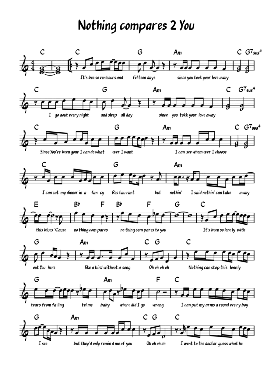 Nothing Compares 2 U (arr. ANDREU GALMES)