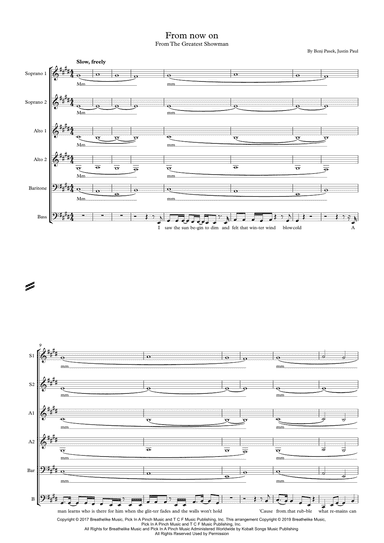 From Now On (arr. Alex Priestley)