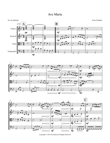Ave Maria String Quartet (arr. Jay Bianchi)