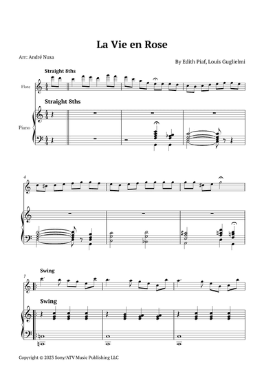 La Vie En Rose (arr. André Nusa)