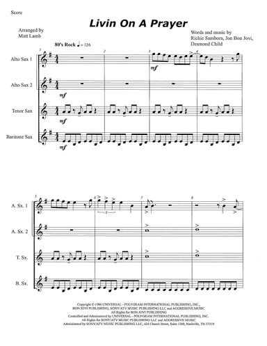 Livin' On A Prayer (arr. Matt Lamb)