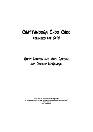 Chattanooga Choo Choo (arr. Dominic McGonigal)