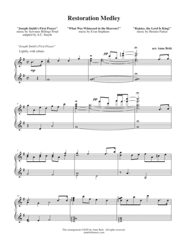 Restoration Medley (arr. Anne Britt)