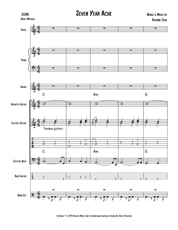 Seven Year Ache (arr. Bruce Muckala)