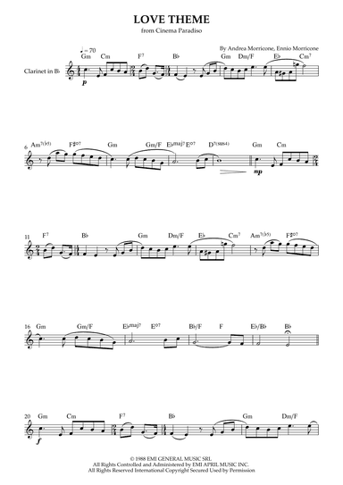 Love Theme (tema D'amore) (arr. Karen Gueiros)