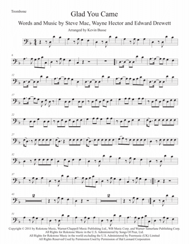 Glad You Came (arr. Kevin Busse)