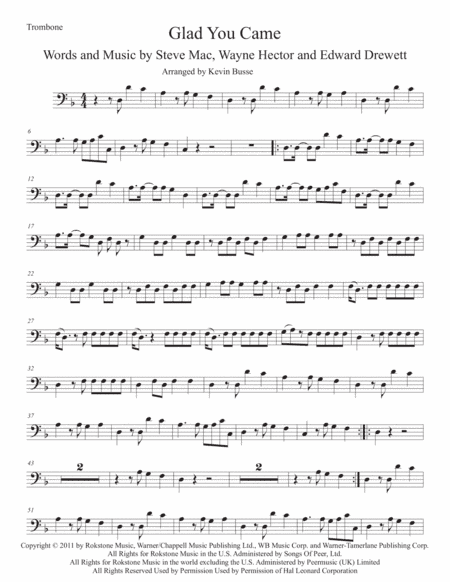 Glad You Came (arr. Kevin Busse)