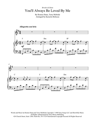 You'll Always Be Loved By Me (arr. Kaiserin Rebecca)