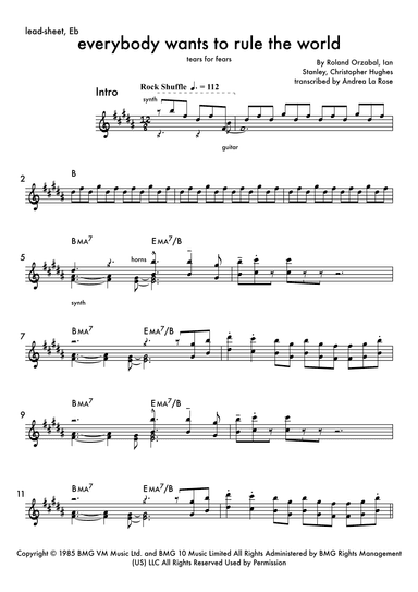 Everybody Wants To Rule The World (arr. Andrea La Rose)