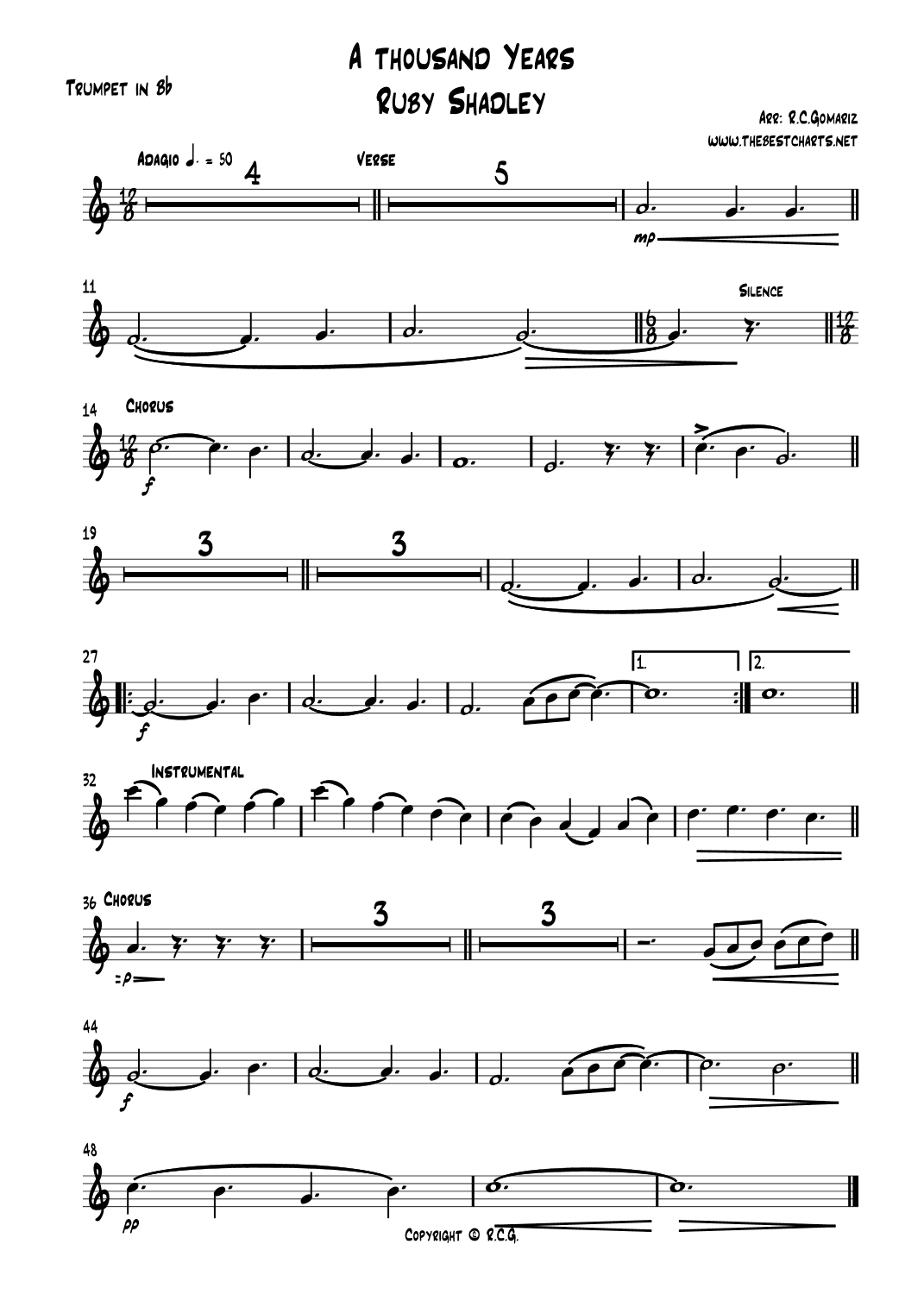 A Thousand Years (arr. TheBestCharts)