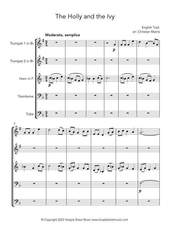The Holly and the Ivy (arr. Christian Morris)