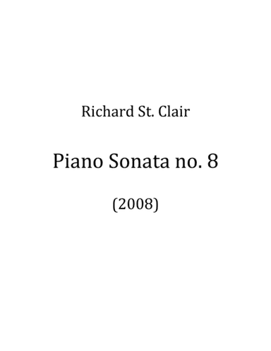 Piano Sonata no. 8