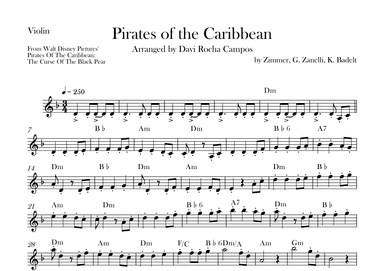 Pirates Of The Caribbean (arr. Davi Rocha Campos)