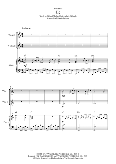 He (arr. Kaiserin Rebecca)
