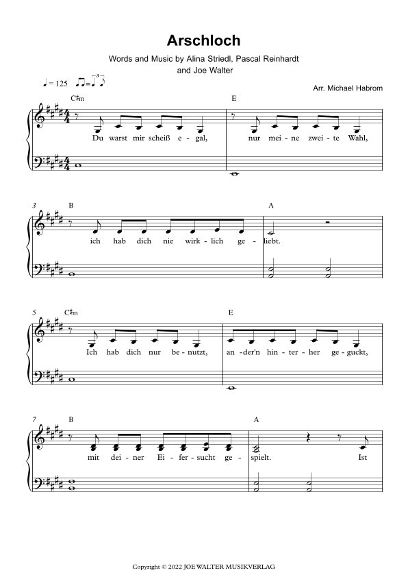 Arschloch (arr. Michael Habrom)