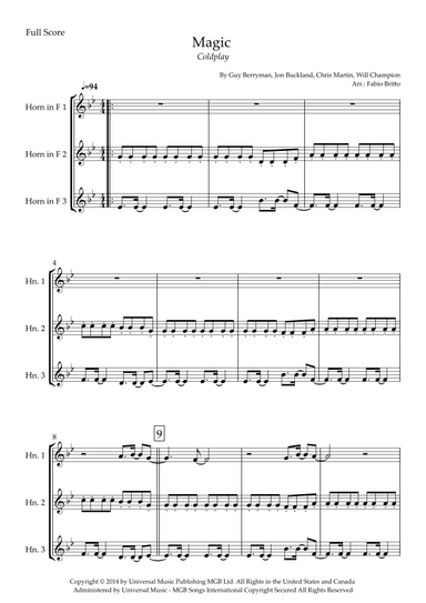 Magic (arr. Fabio Britto)