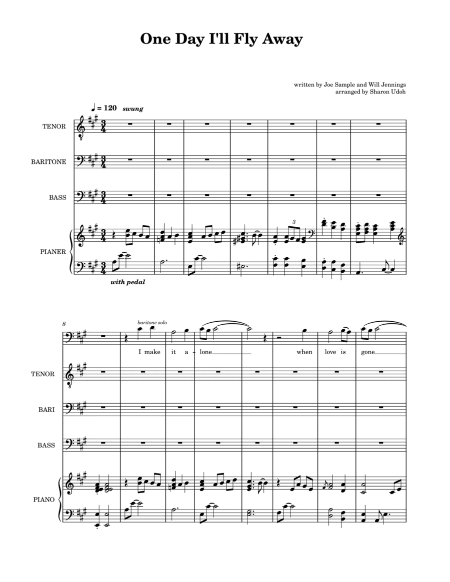 One Day I'll Fly Away (arr. Sharon Udoh)