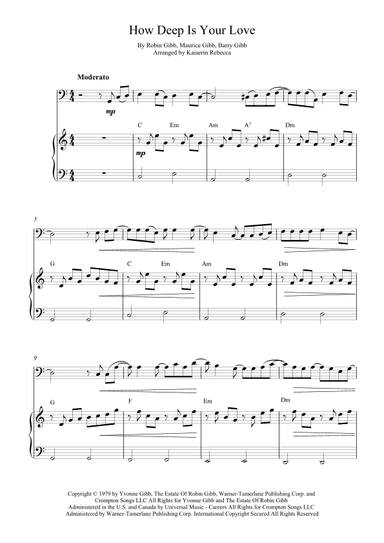 How Deep Is Your Love (arr. Kaiserin Rebecca)
