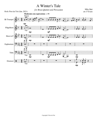 A Winter's Tale (arr. F Evans & Peet du Toit)