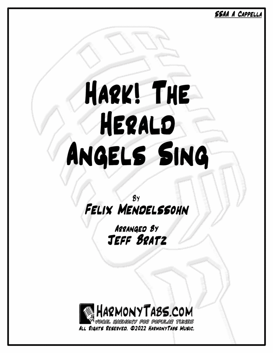 Hark! The Herald Angels Sing (SSAA A Cappella) (arr. Jeff Bratz)