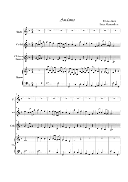 Andante. Quartet (arr. Ester Alessandrini)