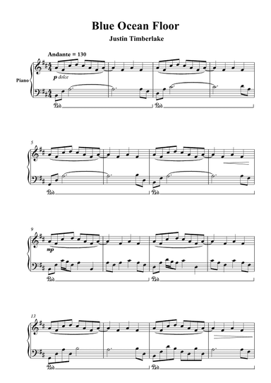 Blue Ocean Floor (arr. Vadim Dashevskij)