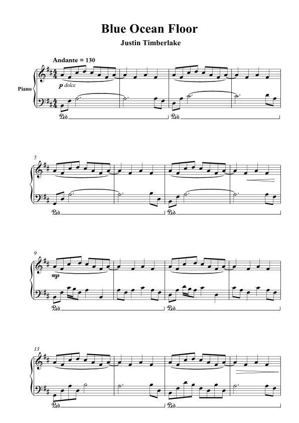 Blue Ocean Floor (arr. Vadim Dashevskij)