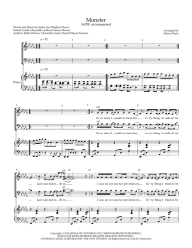 Monster (arr. Allison Paetz)