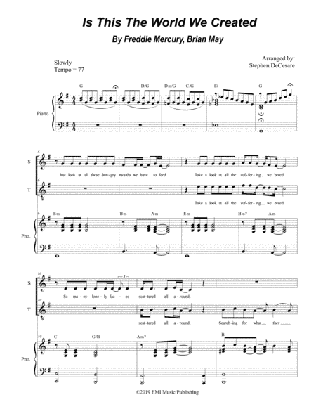 Is This The World We Created...? (arr. Stephen DeCesare)