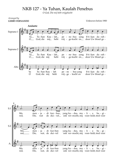 O God, Die mij hebt vrijgekocht (arr. Gerry Fernando)