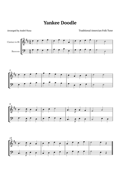 Yankee Doodle (arr. André Nusa)