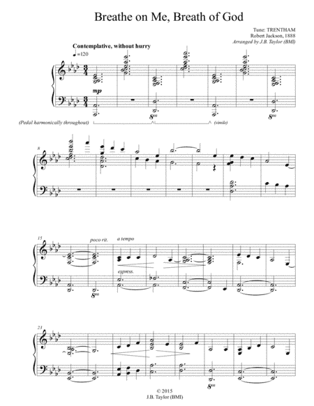Breathe on Me, Breath of God (arr. J.B. Taylor)