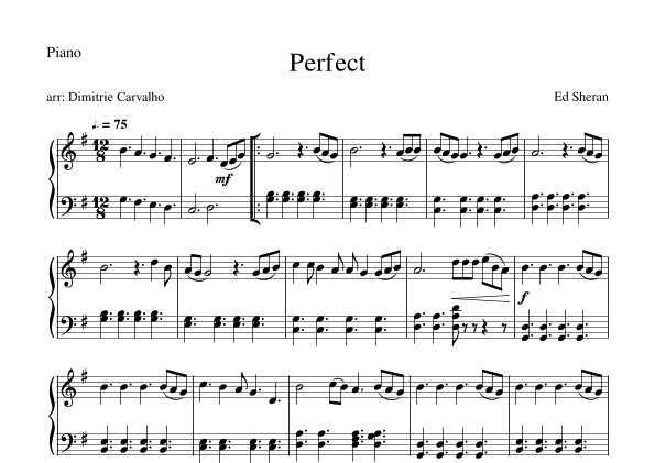 Perfect (arr. Dimitrie Carvalho)