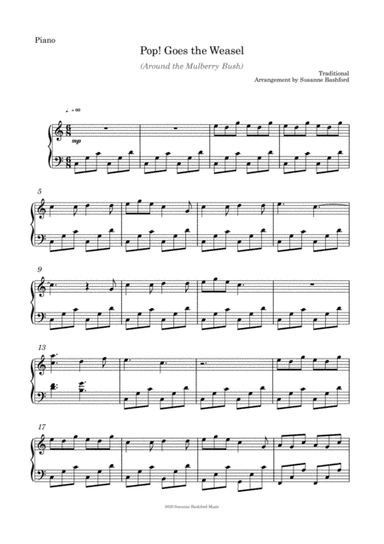 Pop Goes the Weasel (Around the Mulberry Bush (arr. Arrangement by Susanne Bashford)