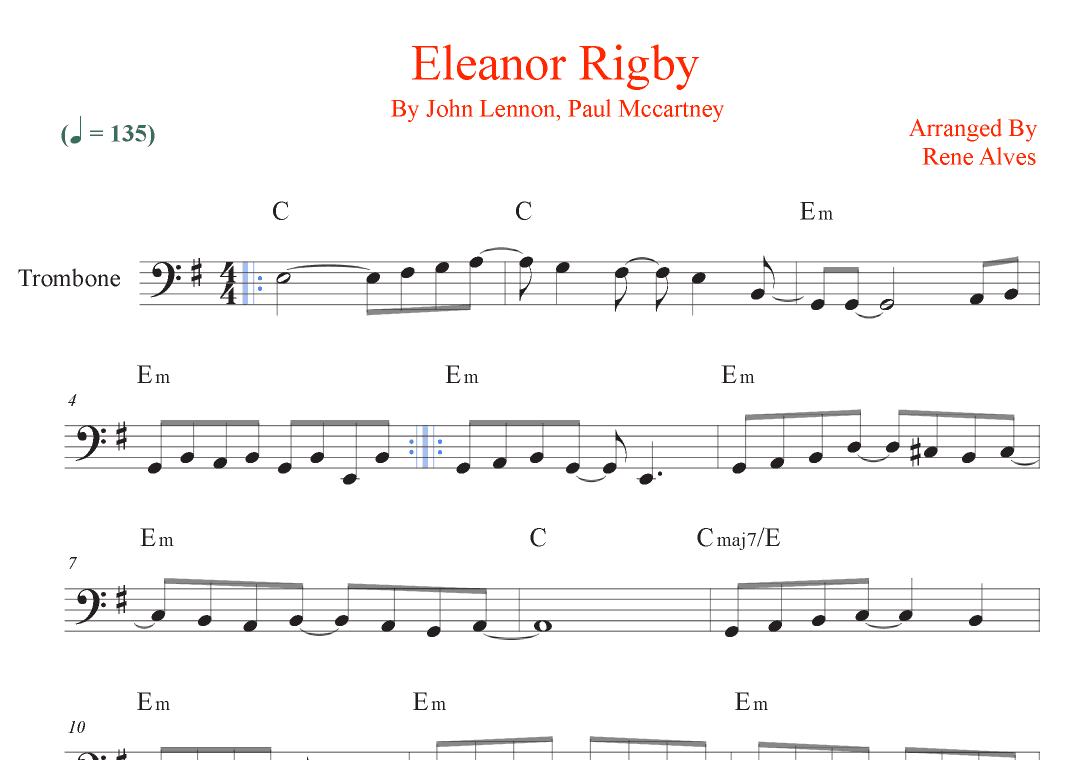 Eleanor Rigby (arr. Rene Alves)