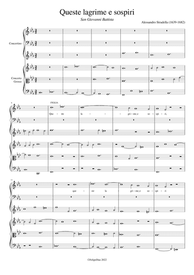 Queste lagrime e sospiri (arr. Early Music Scores)