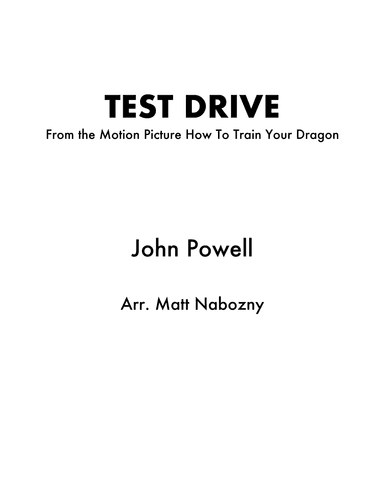 Test Drive (arr. Matt Nabozny)