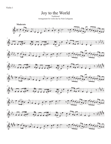 Joy to the World (arr. Nick Carligeanu)