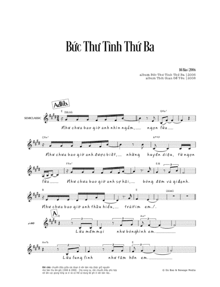 B?c Thu Tình Th? Ba (vocal & chords)